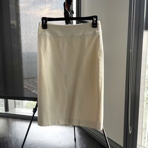 Cream pencil skirt
